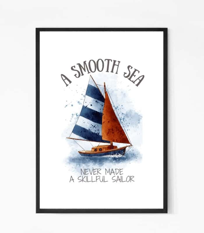 Smooth Sea Quote Wall Art