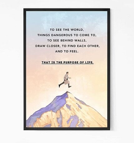 The Secret Life of Walter Mitty Quote wall art