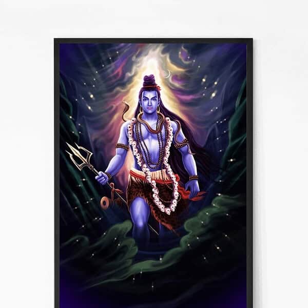 Vibrant Lord Shiva Wall Art