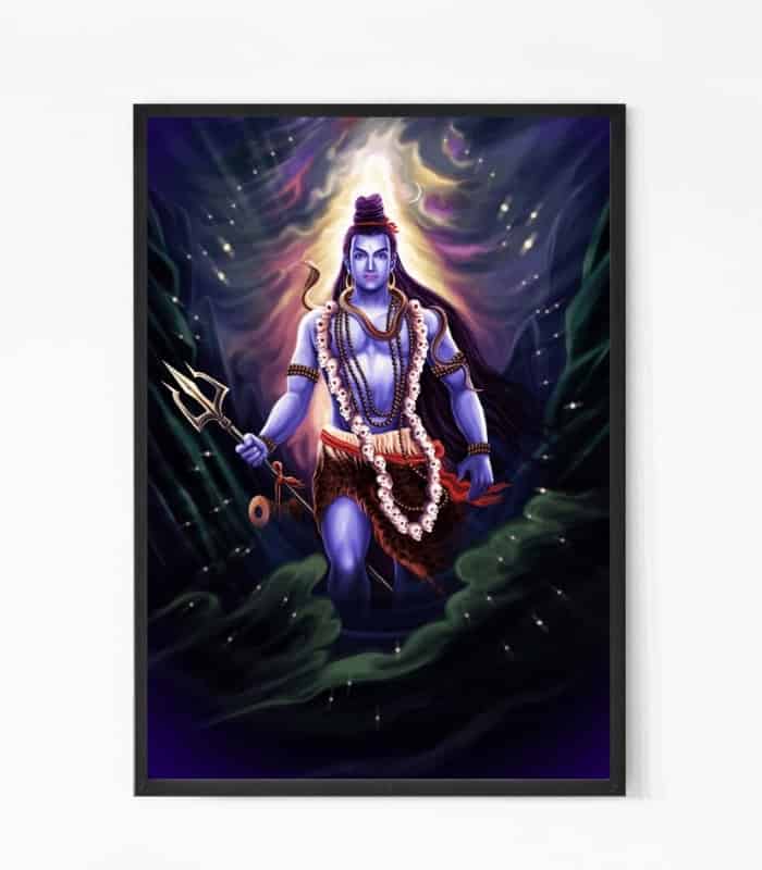 Vibrant Lord Shiva Wall Art