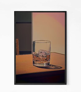 Buy Whiskey With Ice Glass Wall Art