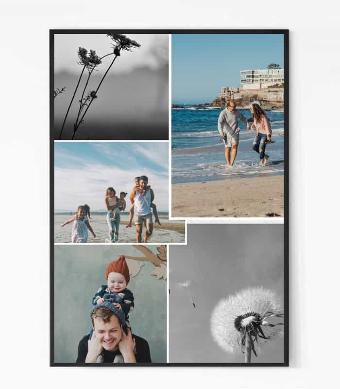 Family Vacation Collage Photo Frame