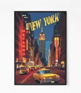 Buy Classic New York Night Wall Art