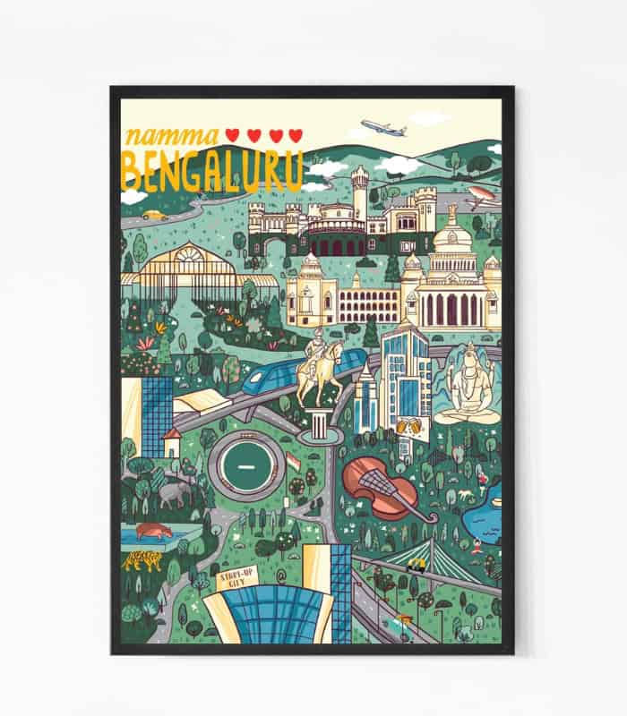 Buy Namma Bengaluru Map Wall Art