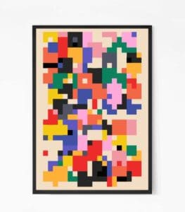 Buy Pixel Colors Wall Art