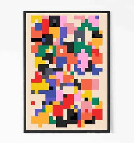Buy Pixel Colors Wall Art