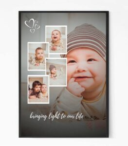 Pure Focus Baby Photo Collage Framed