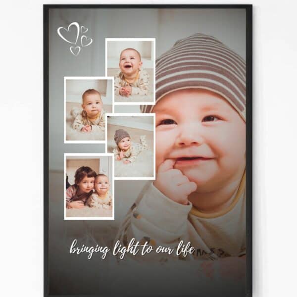 Pure Focus Baby Photo Collage Framed