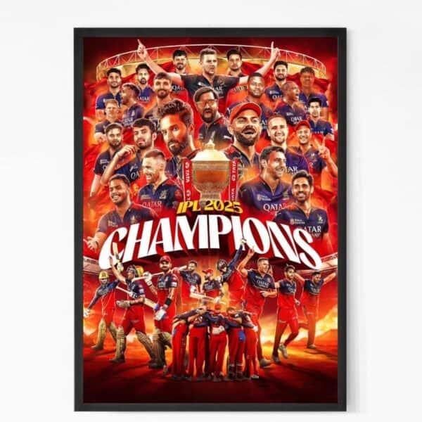 RCB IPL Champions Wall Art