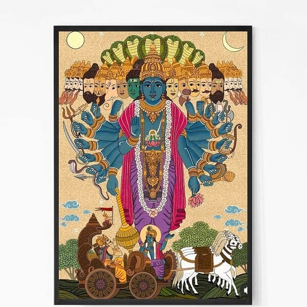 Buy Krishna Arjuna in Mahabharata War Wall Art