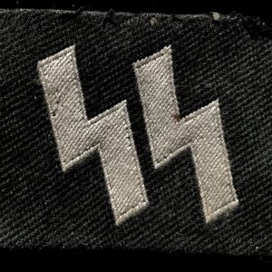 Original WWII Waffen SS Sleeve Collar Tab Cut Off By A U.S. Veteran Certified By The Gettysburg Museum Of History