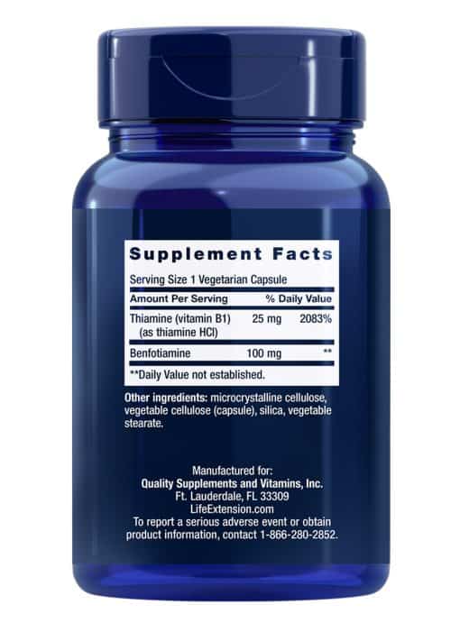 Benfotiamine with Thiamine Healthy glucose metabolism, ultra-bioavailable B1