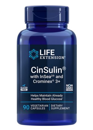 CinSulin® with InSea2® and Crominex® 3+ Powerful blood sugar health support.