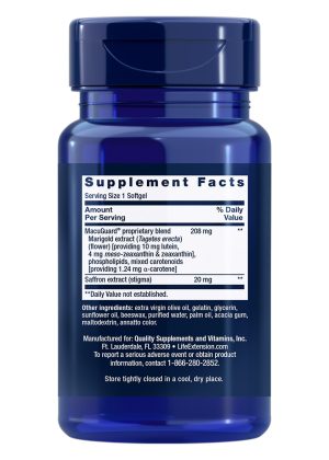MacuGuard Ocular Support with Saffron by Life Extension