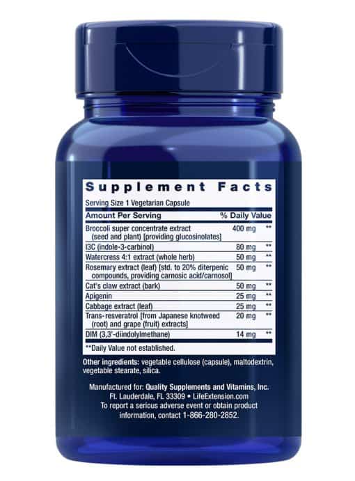 Triple Action Cruciferous Vegetable Extract and Resveratrol Supports cellular protection and optimal hormone balance