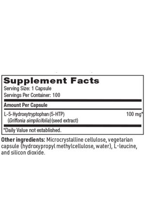 SFI Health 5-HTP 100mg - Supplement from Griffonia simplicifolia for mood, sleep, and appetite support.