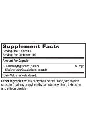 SFI Health 5-HTP 50mg - Supplement from Griffonia simplicifolia for mood and sleep support.