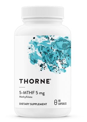 Thorne 5-MTHF - Active 5mg folate supplement for mood, heart, and methylation support.