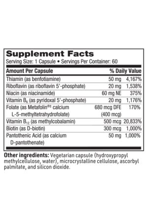 SFI Health Active B Complex - High-potency, activated B-vitamin formula with Metafolin and methylcobalamin.