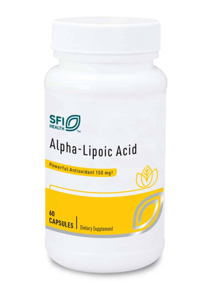 SFI Health Alpha-Lipoic Acid - 150mg ALA antioxidant for glucose metabolism and nerve health.