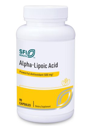 SFI Health Alpha-Lipoic Acid - 500 mg ALA antioxidant supplement for liver and neurological health.