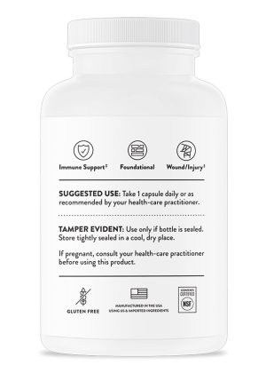 Thorne Ascorbic Acid - High-potency vitamin C supplement for immune, skin, and antioxidant support.
