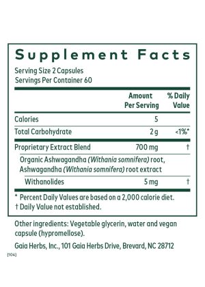 Ashwagandha 700 - A potent adaptogen with 700mg of Ashwagandha root and 5mg of withanolides for stress support.