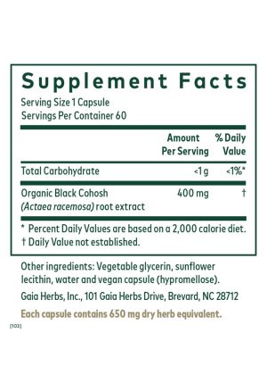 Black Cohosh - A full spectrum root extract to support a woman's body during natural hormonal transitions.
