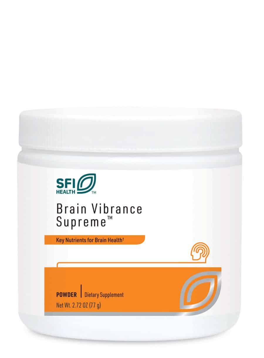 Brain Vibrance Supreme - A powder blend with Phosphatidylserine and Acetyl-L-Carnitine for cognitive support.