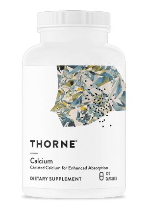 Thorne DiCalcium Malate (120 Capsules) - 250mg highly absorbable calcium supplement for bone support.