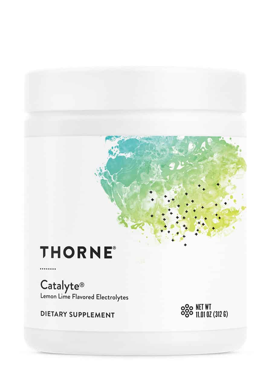 Thorne Catalyte (11.0 oz Lemon Lime) - NSF Certified electrolyte powder for hydration and energy.