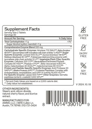 Complete Enzymes - Chewable Supports the digestive process and gut microbiome