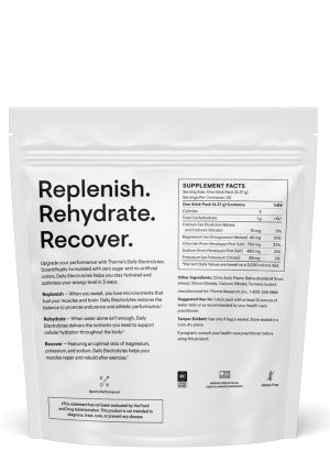 Thorne Daily Electrolytes Blood Orange - Sugar-free electrolyte powder for hydration and muscle recovery.