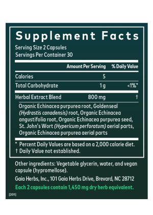 Echinacea Goldenseal - A blend of Echinacea, Goldenseal, and St. John's Wort for immune and respiratory health.