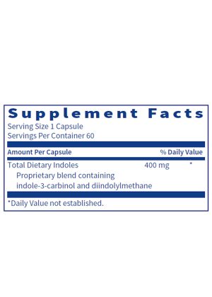 SFI Health Indole Forté - I3C and DIM supplement for healthy estrogen metabolism.