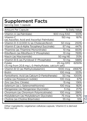 MethylPro Multivitamin - High-potency multivitamin with 15 mg L-Methylfolate for methylation support.