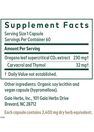 Oil of Oregano Phyto-Caps - A supercritical CO2 extract with carvacrol and thymol for immune and microbial balance.