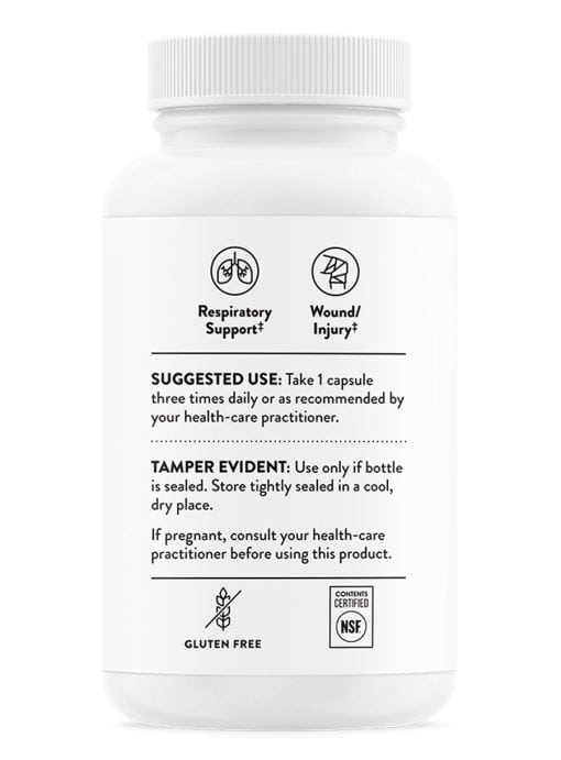 Thorne Quercenase (60 Capsules) - Quercetin phytosome and bromelain supplement for respiratory and immune support.