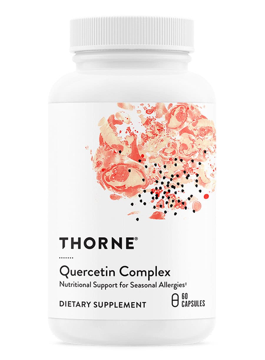 Thorne Quercenase (60 Capsules) - Quercetin phytosome and bromelain supplement for respiratory and immune support.
