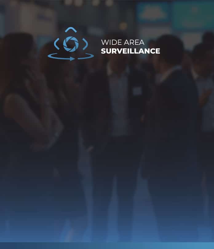 High-tech wide area surveillance system for security monitoring at events and public spaces.
