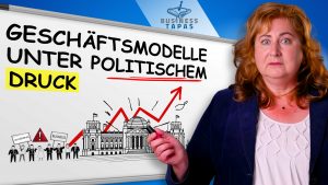 Thumbnails der Business Tapas von Diana Walther mit dem Titel "Geschäftsmodelle unter politischem Druck".