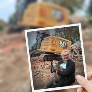 Diana Walther beim Abriß