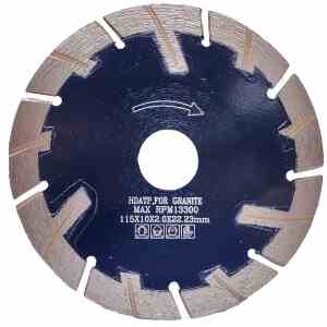 Diamond segment saw with sides for dry cutting SŠ G