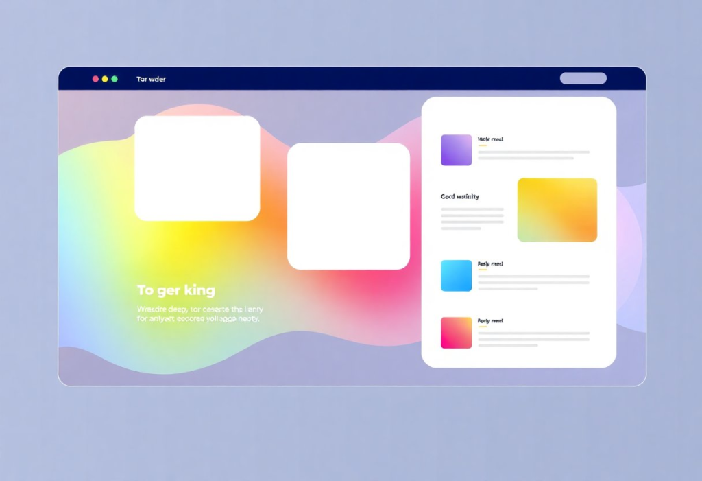 colorfull 3D web UX wireframe dummy concept.