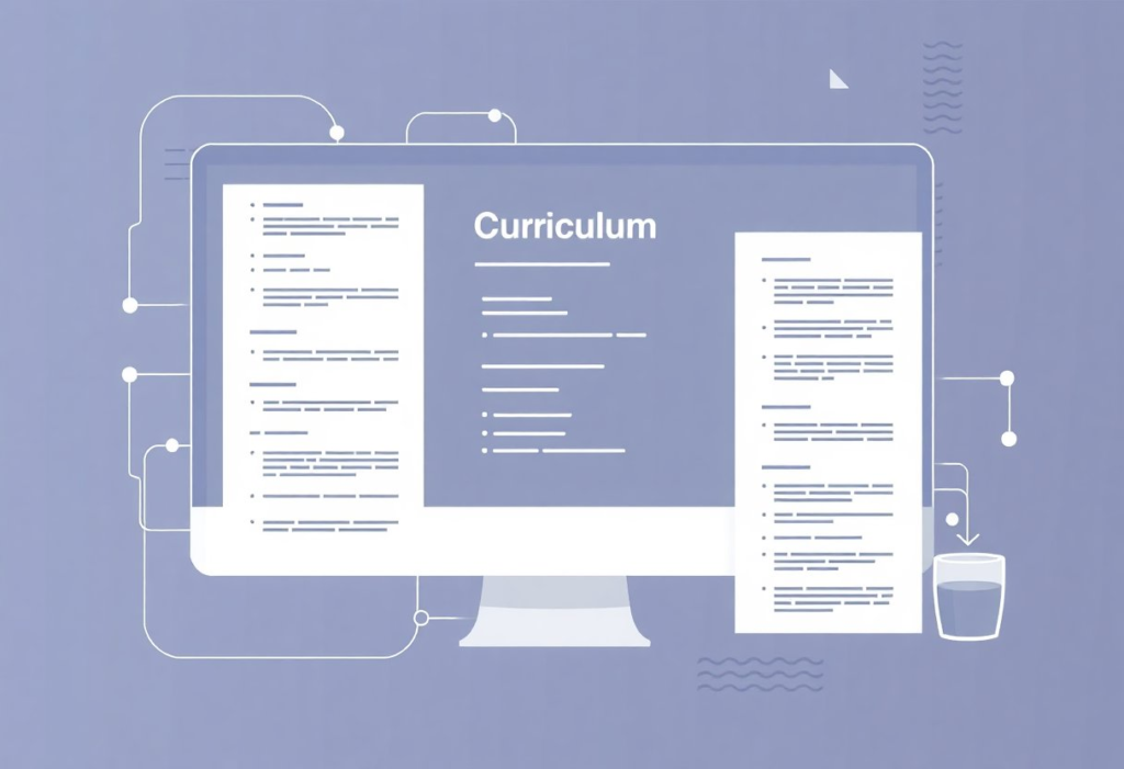 curriculums vitaes wireframe dummy concept