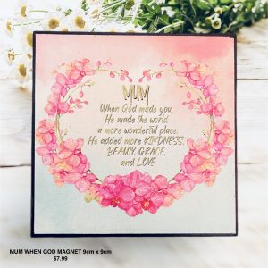 Mum When God Magnet 9cm x 9cm