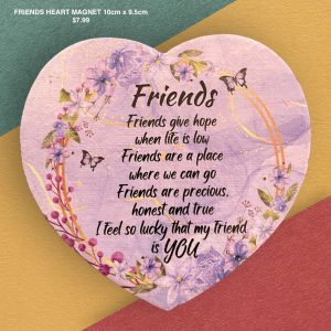 Friends Heart Magnet 10cm x 9.5cm