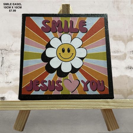 Smile Easel 10cm x 10cm
