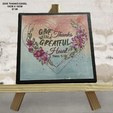 Give Thanks Easel 10cm x 10cm