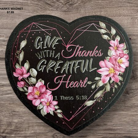 Give Thanks Magnet 10cm x 9.5cm